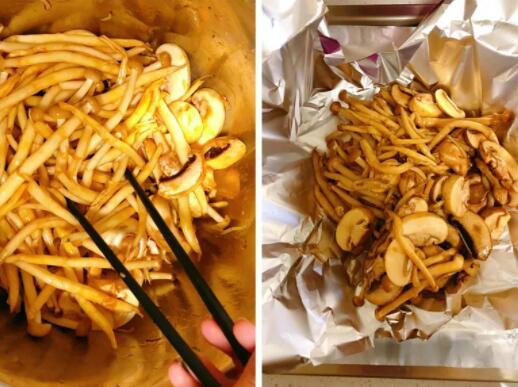 适合下饭菜的烤蘑菇,大人小孩都爱吃4