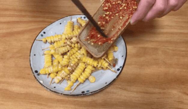 孜然牙签玉米串的做法6