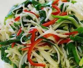 金针菇炒韭菜1