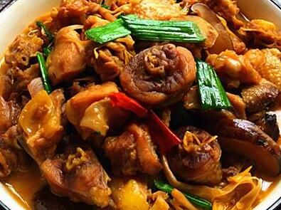黄花菜焖烧土鸡16