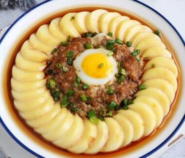 鸡蛋豆腐蒸肉末鸡蛋1