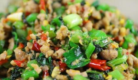 肉末炒菜心14