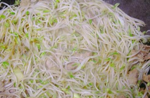 绿豆芽炒肉片9
