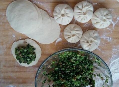 香菇油菜素包子5
