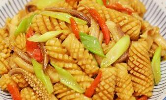 大葱爆炒鱿鱼10