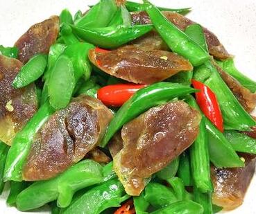 芥兰梗炒腊肠8