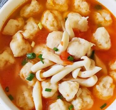 番茄海鲜菇鸡肉丸子11