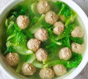 牛肉丸子生菜汤1
