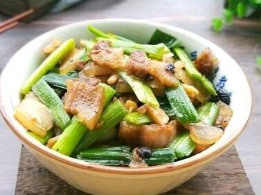 蒜苗豆豉五花肉1