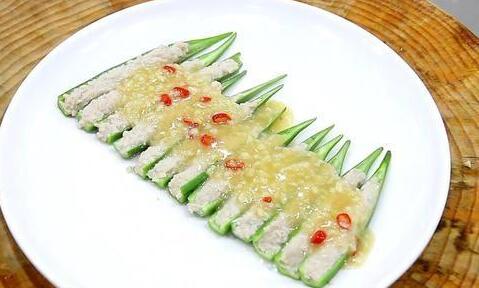 蒜汁秋葵塞肉8