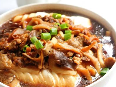 肉末蘑菇蒸豆腐1