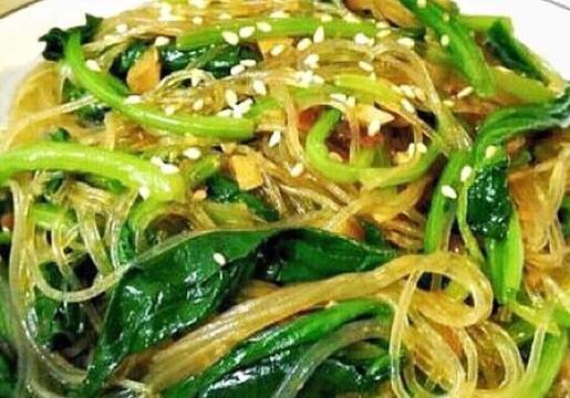 凉拌菠菜粉丝1