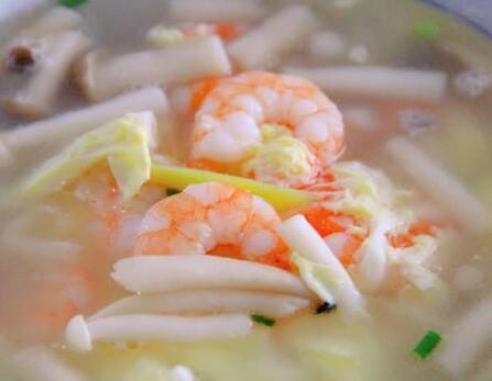 菌菇虾仁鸡蛋汤10