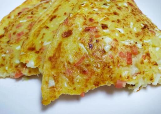 包菜鸡蛋火腿肠饼怎么做好吃的做法13