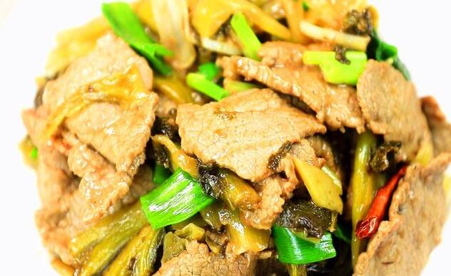 11牛肉怎么炒才嫩 酸菜牛肉片的做法